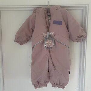Molo Hyde Baby Snowsuit in Pink, Fully Lined, Hooded, Size 68 / 6m, NWT